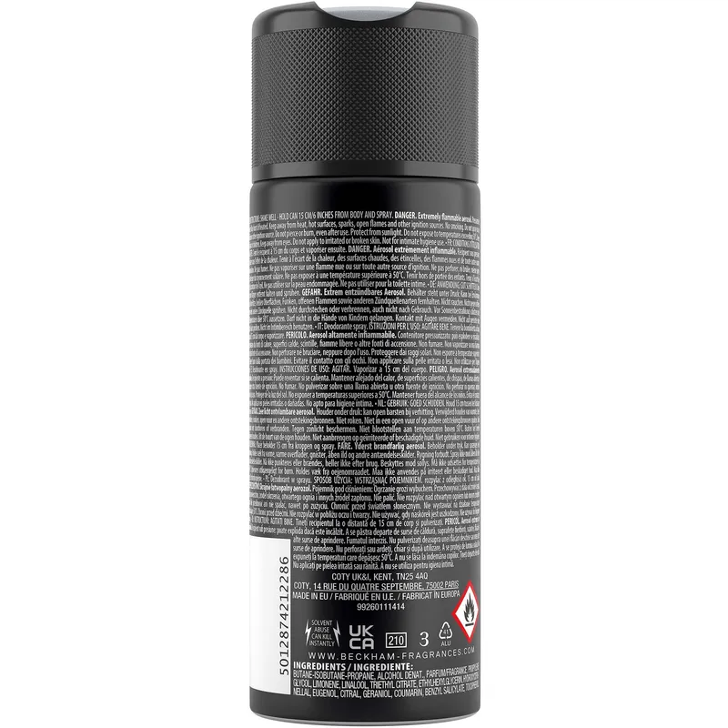 Bild 2 för David Beckham Instinct Deodorant Spray (Sort) 150 ml