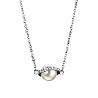 Produktfoto för Day Pearl & Stars Halsband Vitguld 40 cm