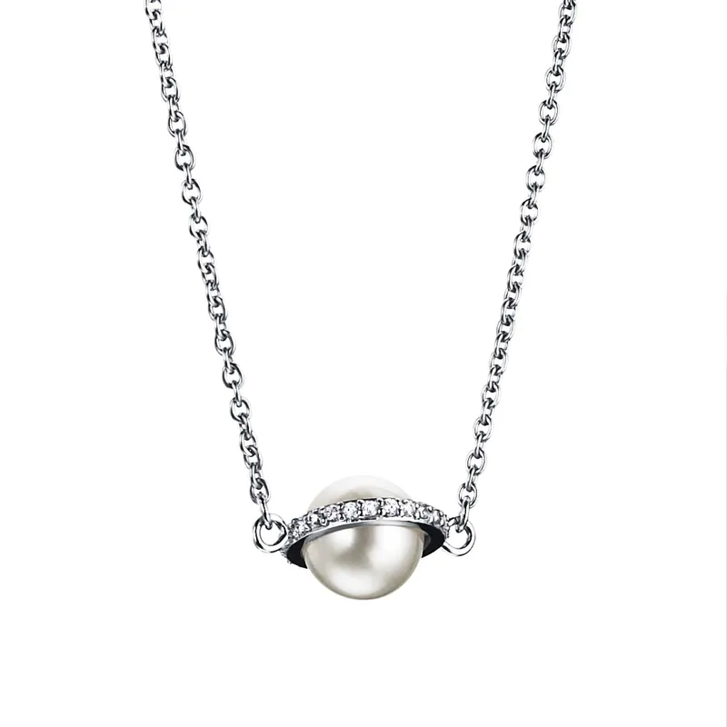 Alternativ bild 0 för Day Pearl & Stars Halsband Vitguld 40 cm