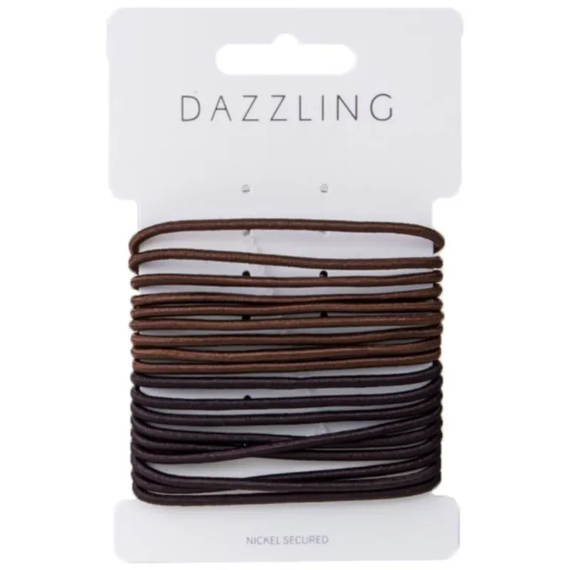 Bild 2 för Dazzling Hårsnoddar Bruna tunna 18-pack
