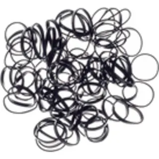Produktfoto för Dazzling Hårsnoddar gummi Svart 75-pack