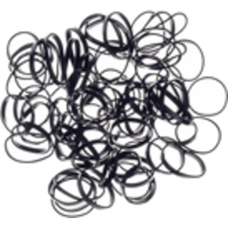 Bild 1 för Dazzling Hårsnoddar gummi Svart 75-pack