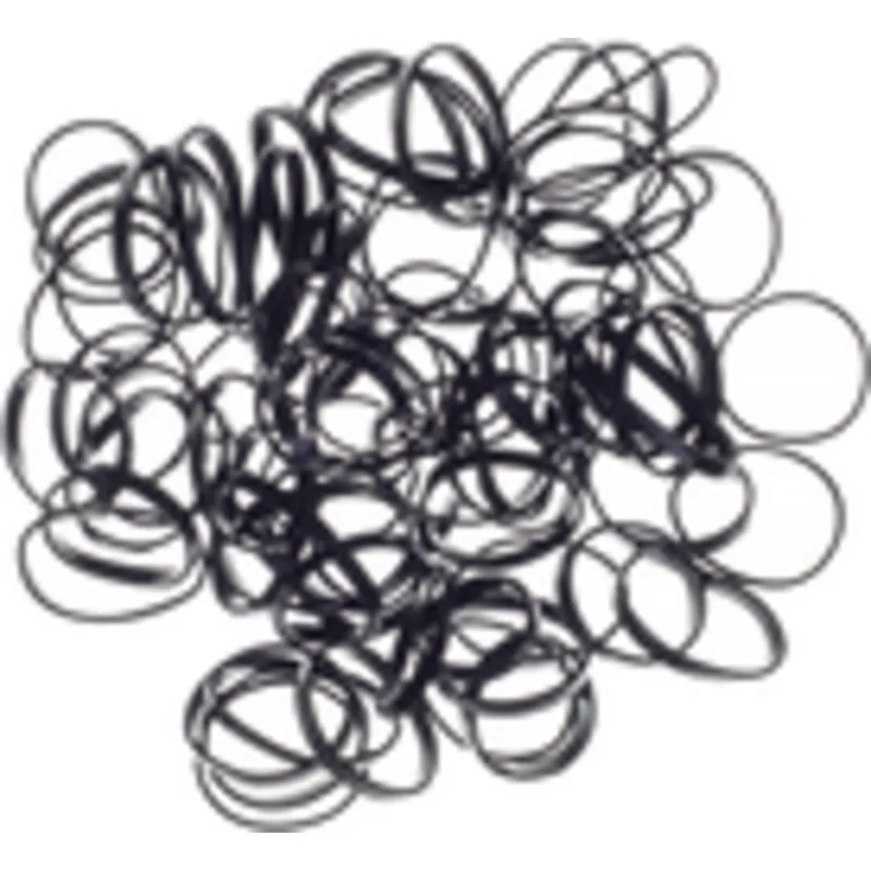 Bild 2 för Dazzling Hårsnoddar gummi Svart 75-pack