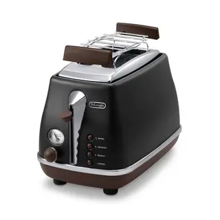 Produktfoto för De'Longhi Icona Vintage CTOV 2103.BK - Brödrost - 2 skiva - 2 Kortplatser - svart