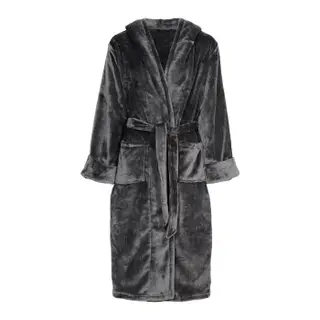 Produktfoto för Decoy Long Terry Robe With Hood Grå polyester X-Small Dam