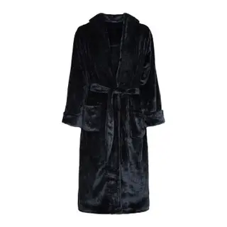 Produktfoto för Decoy Long Terry Robe With Hood Svart polyester X-Small Dam