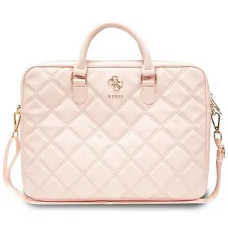 Produktfoto för Deklas Guess PU Grained 4G Metal Logo Computer Bag 15/16 Rožine