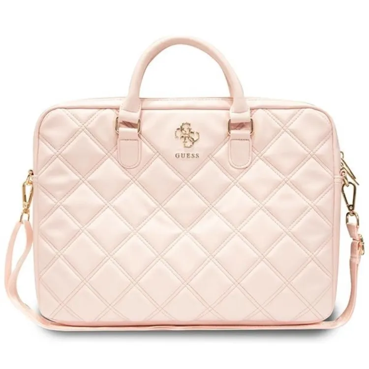 Alternativ bild 0 för Deklas Guess PU Grained 4G Metal Logo Computer Bag 15/16 Rožine
