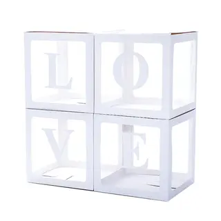 Produktfoto för Dekorationsboxar "LOVE" 4-pack