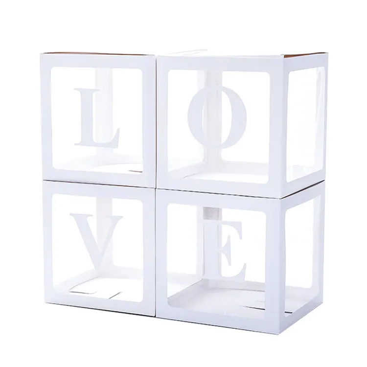 Alternativ bild 0 för Dekorationsboxar "LOVE" 4-pack