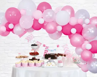Produktfoto för Dekorationsset för ballonger, rosa