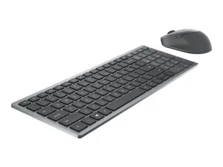 Produktfoto för Dell Multi-Device KM7120W - Sats med tangentbord och mus - trådlös - 2.4 GHz, Bluetooth 5.0 - hela norden - Titan gray - för Latitude 3320, 3520, 7320 Detachable  XPS 13 9310, 17 9710