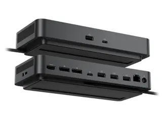Produktfoto för DELL WD25, Kabel, USB 3.2 Gen 2 (3.1 Gen 2) Type-C, 100 W, 10,100,1000,2500 Mbit/s, Svart, 6144 x 3456 pixlar