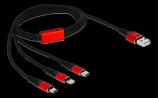 Produktfoto för DeLOCK 3 in 1 Charge-Only Cable - Lightning / USB - 1 m
