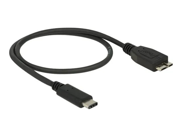 Alternativ bild 0 för DeLOCK 83676 - USB-C Hane till USB 3.1 Micro-B Hane, 0,5m - Svart