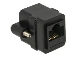 Produktfoto för Delock 85124 Kabelomvandlare (hane/hona) Rj-45 Svart Rj-45 Rj-45