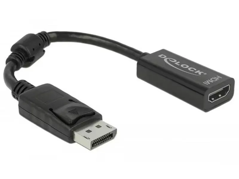 Alternativ bild 0 för Delock Adapter Displayport male > HDMI female - Videokort - DisplayPort hane till HDMI hona - 12.5 cm