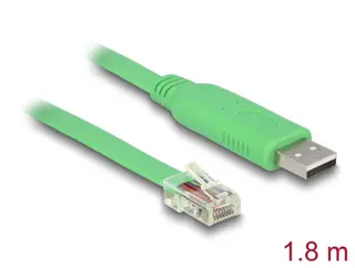 Produktfoto för DeLOCK Adapter USB 2.0 Type-A mane to Serial RS-232 RJ45 male