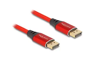 Produktfoto för Delock DisplayPort-kabel 16K @ 60Hz, 1m - Röd