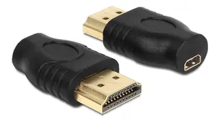 Produktfoto för Delock - HDMI-adapter - HDMI hane till 19 pin micro HDMI Type D hona