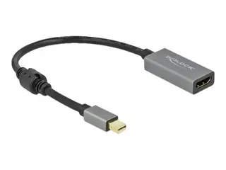 Produktfoto för Delock - High Speed - adapterkabel - DisplayPort hane till HDMI hona - 20 cm - grå, svart - aktiv