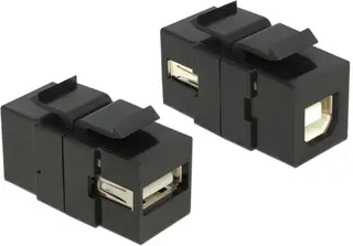 Produktfoto för DeLOCK Keystone Module USB 2.0 A Female > USB 2.0 B Female