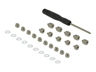 Produktfoto för DeLOCK - Monteringssats för hårddiskar (innehåller 10 x M.2-skruvar + 10 distansbrickor + 10 x låsbrickor + 1x skruvmejsel)