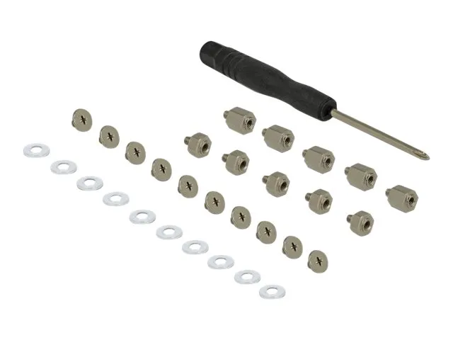 Alternativ bild 0 för DeLOCK - Monteringssats för hårddiskar (innehåller 10 x M.2-skruvar + 10 distansbrickor + 10 x låsbrickor + 1x skruvmejsel)