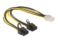 Produktfoto för DeLOCK power cable - 8 pin PCIe power (6+2) to 6 pin PCIe power - 30 cm