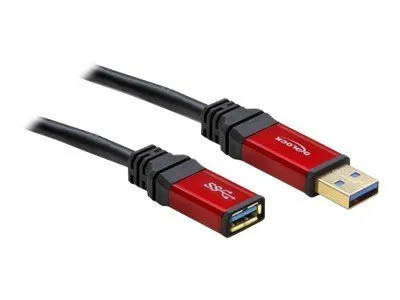 Alternativ bild 0 för Delock Premium - USB-förlängningskabel - USB typ A (hane) till USB typ A (hona) - USB 3.0 - 2 m - svart
