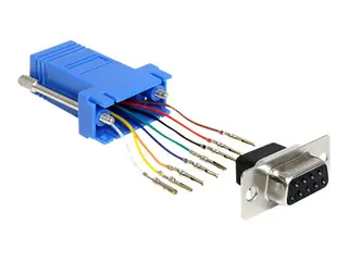 Produktfoto för Delock - Seriell adapter - RJ-45 (hona) till DB-9 (hona) - blå