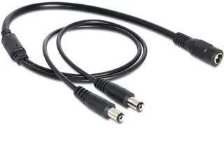 Produktfoto för Delock - Strömdelare - DC-jack 5,5 x 2,1 mm (hane) till DC-jack 5,5 x 2,1 mm (hona) - 50 cm
