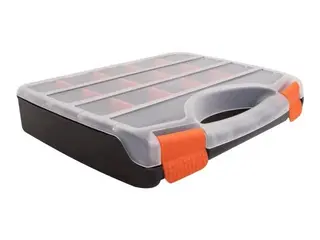 Produktfoto för Delock - Toolbox - 17 compartments - plast - svart, orange