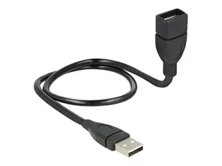 Produktfoto för Delock USB-A 2.0-kabel hane till USB-A 2.0 hona ShapeCable 0,5m