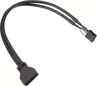 Produktfoto för Delock - USB-internkabel - 9-stifts USB-överdel (hona) till 19-stifts USB 3.0-kontakt (hane) - 30 cm - svart