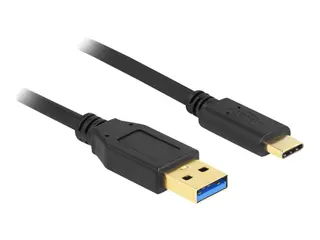 Produktfoto för Delock - USB-kabel - 24 pin USB-C (hane) till USB typ A (hane) - USB 3.2 Gen 1 - 3 m - svart
