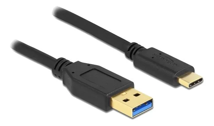 Alternativ bild 0 för Delock - USB-kabel - 24 pin USB-C (hane) till USB typ A (hane) - USB 3.2 Gen 1 - 3 m - svart