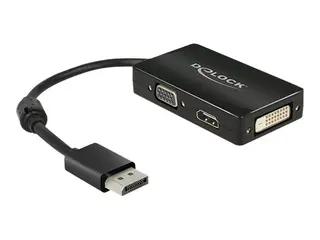 Produktfoto för DeLOCK - Videotransformator - DisplayPort - DVI, HDMI, VGA - sort