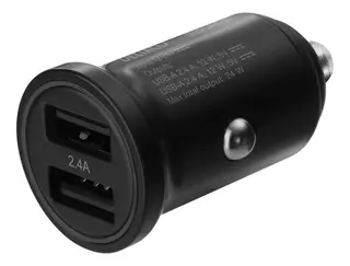 Produktfoto för Deltaco 12/24 V USB car charger with dual USB-A po