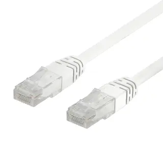 Produktfoto för Deltaco 50-pack U/UTP Cat6 patch c., 0,3m, Delta-certif, LSZH, white