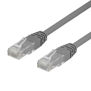 Produktfoto för Deltaco 50-pack U/UTP Cat6 patch c., 0.3m,Delta-certified,LSZH, grey