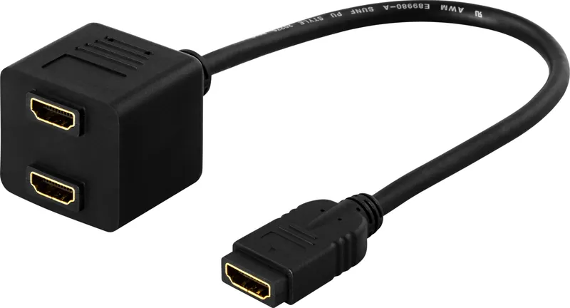 Bild 1 för Deltaco Adapter 0.1m Hdmi Typ A (standard) Svart