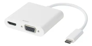 Produktfoto för DELTACO Adapter HDMI/VGA/Ljud/USB-C