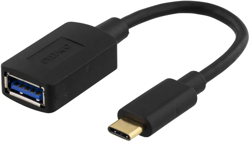 Bild 1 för DELTACO Adapter USB C hane - Typ A hona