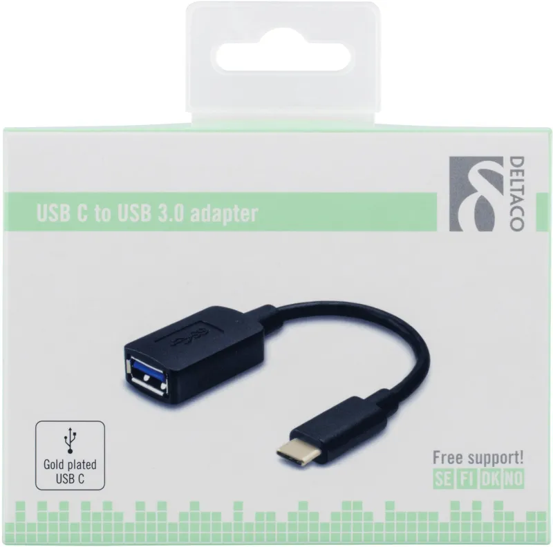 Bild 2 för DELTACO Adapter USB C hane - Typ A hona