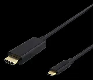 Produktfoto för DELTACO - Adapterkabel - 24 pin USB-C hane till HDMI hane - 1 m - svart - 4K30Hz stöd