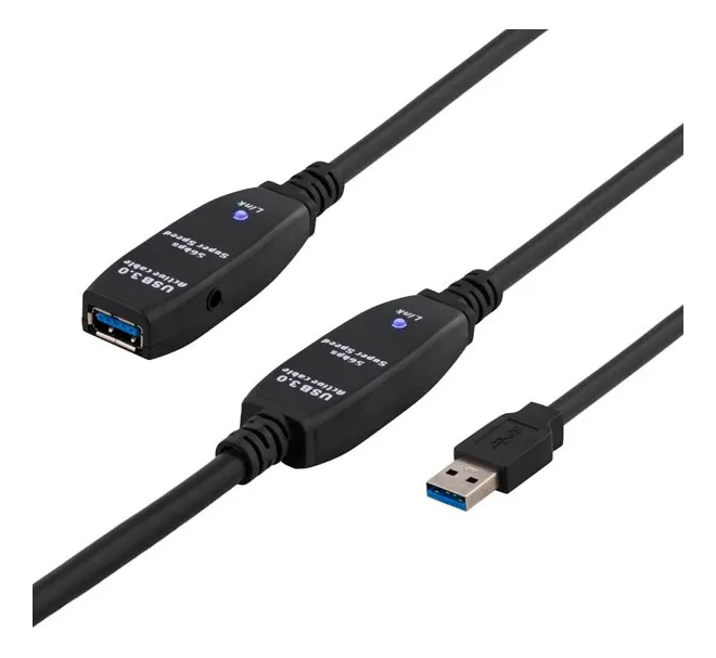 Bild 1 för Deltaco aktiv USB 3.0-förlängningskabel - 10m
