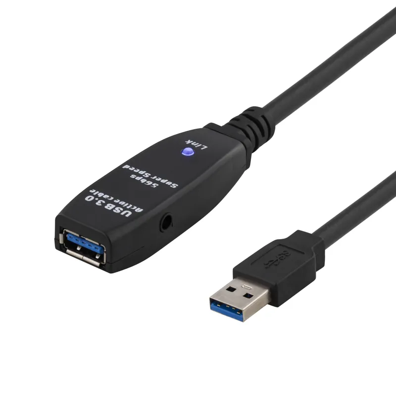 Bild 1 för Deltaco aktiv USB 3.0-förlängningskabel - 5m