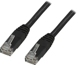 Produktfoto för Deltaco Cat5e patchkabel, 1 m - svart
