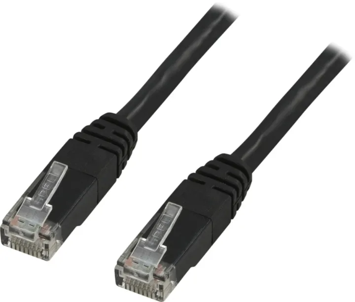 Alternativ bild 0 för Deltaco Cat5e patchkabel, 1 m - svart